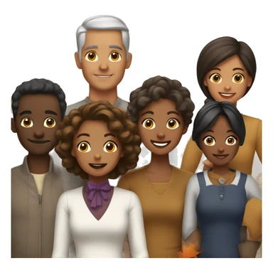 Thanksgiving Day family  sticker