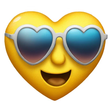 Heart with sunglasses  sticker