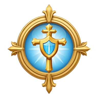 Apostle's emblem with a touch of light blue sticker