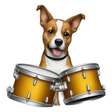 drumset dog sticker