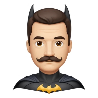 Batman with a mustache  sticker