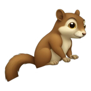 tired squirell sticker
