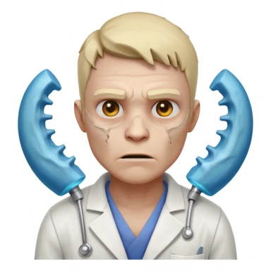 laboratory mutant portrait, head and shoulders only, exposed rib bones, damaged skin, horror experiment look, dramatic lighting, 3D cartoon, mobile game icon style, clean background, no text, no watermark

 sticker