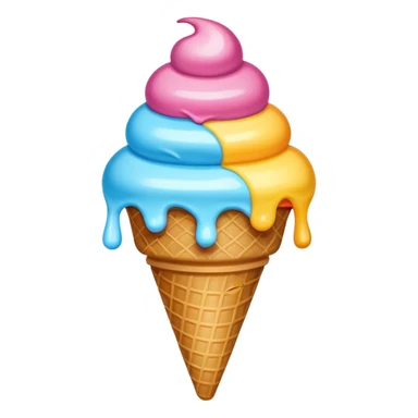 sideways ice cream sticker
