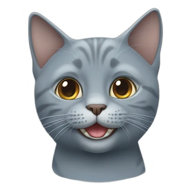 smiling British blue Cat sticker
