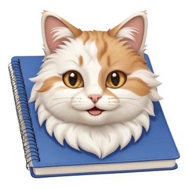  gatita grecia feliz en viendo una libreta anillada  sticker