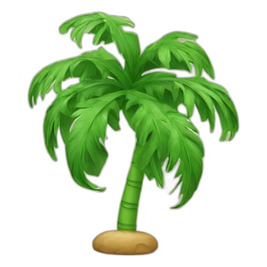 Un palmier avec des grenouilles  sticker