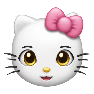 Hello kitty with eyelashes sticker