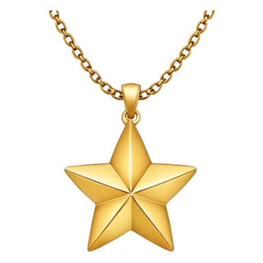 Star charm in necklace – golden star-shaped trinket.
 sticker