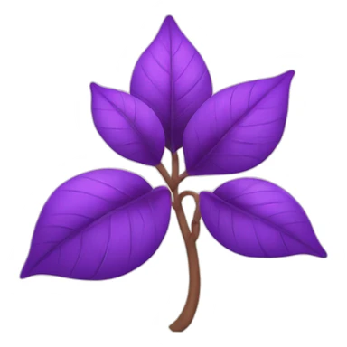 Plants purple with one eye and red leaf sticker