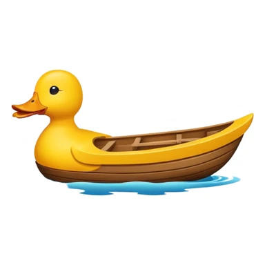 Duck shaped boat sticker