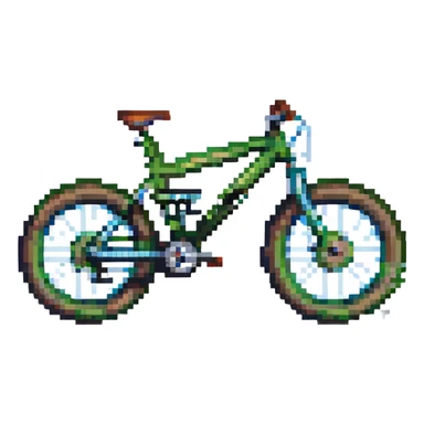 Mountain bike with tires sticker
