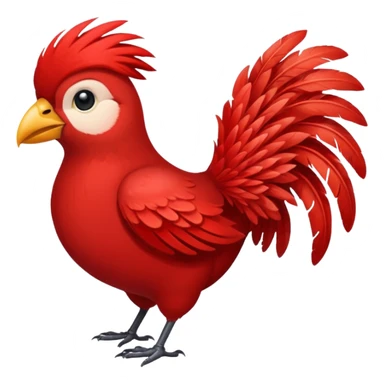 bird in red  sticker