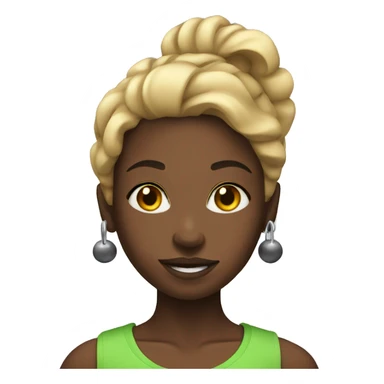 Black girl with dumbell sticker