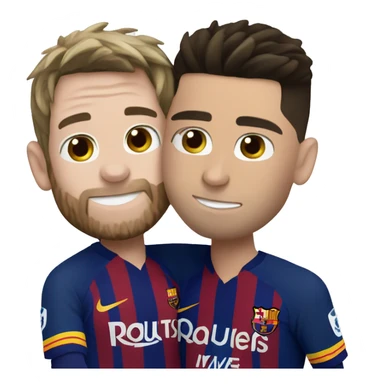 messi and ronaldo hugging  sticker
