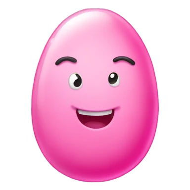 A cute pink jellybean sticker