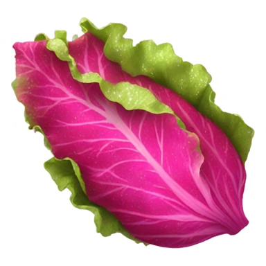 Hot pink lettuce with glitter  sticker