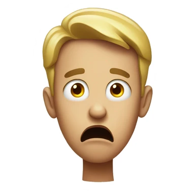 concerned and shocked face  sticker