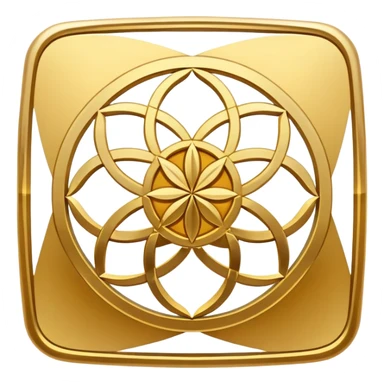 seed of life in a square sticker