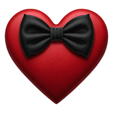 realistic gothic heart with a black velvet bow sticker