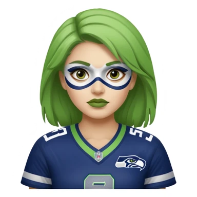 seahawks fan female sticker