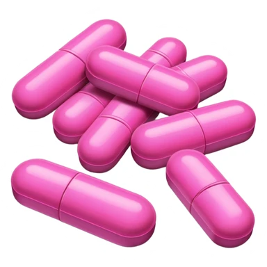Pink pills scored sticker