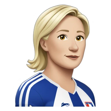 Marine Le Pen qui joue au foot sticker
