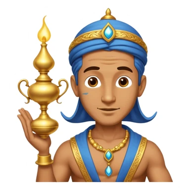 Lampe avec un génie  sticker