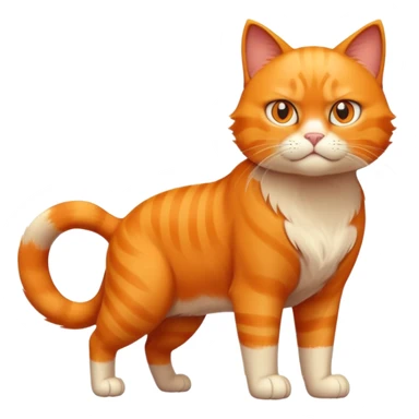 Muscular orange cat sticker