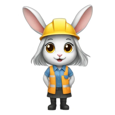 Architect Rabbit Girl sticker