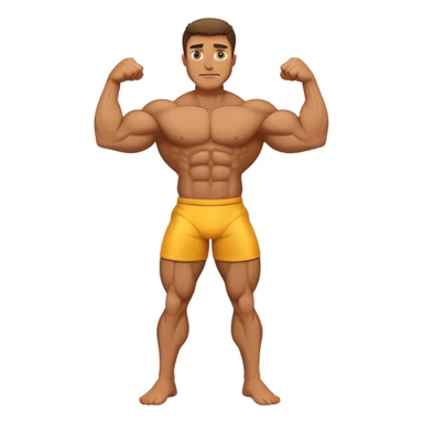 man with muscles sticker