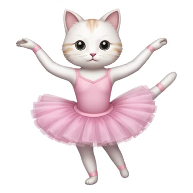 A cat doing ballet sticker
