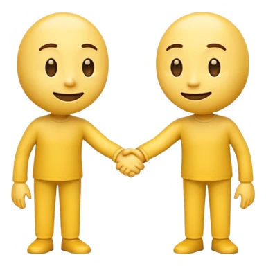 Emoji depicting the regular yellow emoji person shaking their hands horizontally side to side saying 6 7 sticker