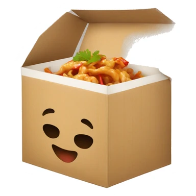 Chinese food in a box sticker
