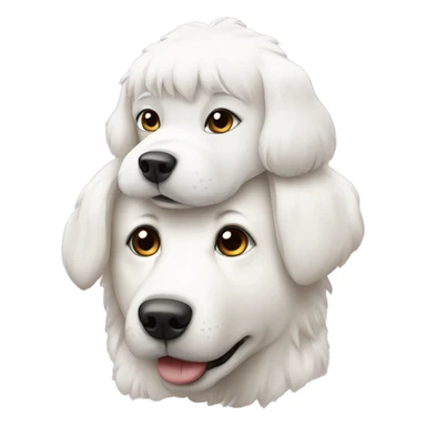 Dog samoed with girl sticker