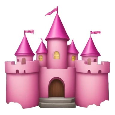 A pink castle sticker