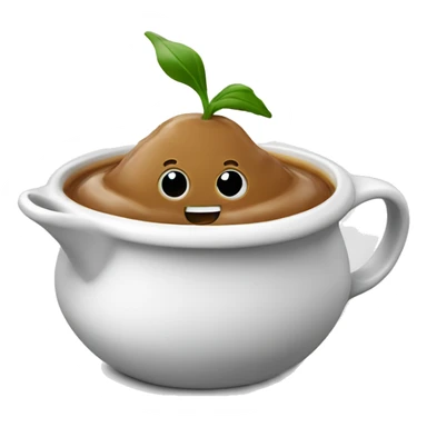 happy gravy in a gravy boat sticker