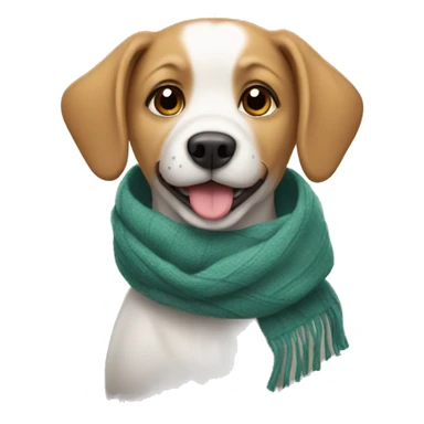 dog with a scarf sticker