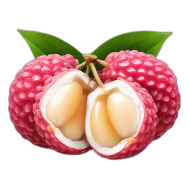 lychee cut in half sticker