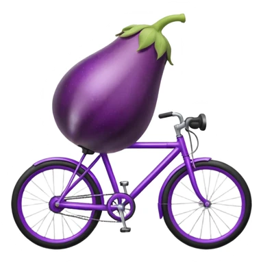 eggplant on bike sticker