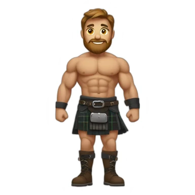 wearing a kilt flex muscle sticker