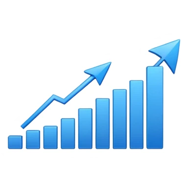 graph with an arrow sticker