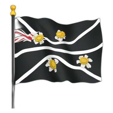 a flag for cornwall county in the UK sticker