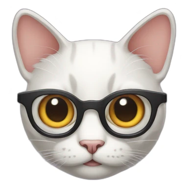 Cat with four eyes sticker