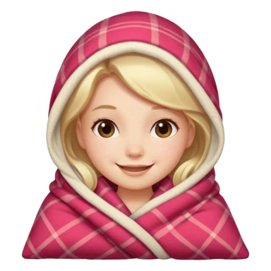 cute girl cosy blanket emoji sticker