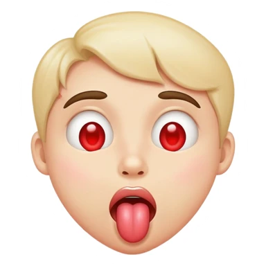 heart eyes drooling tongue out sticker