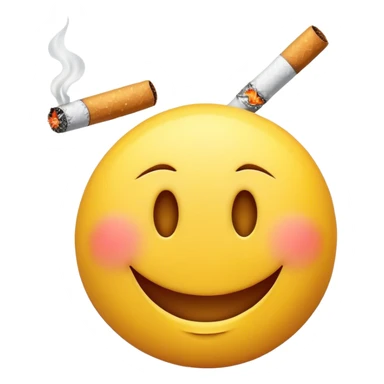 Smiley with cigare sticker