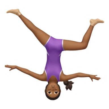 black girl doing a gymnastics backflip roll sticker