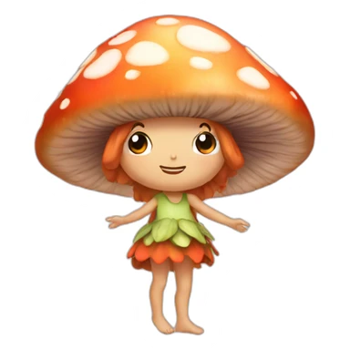 A mushroom fairy sticker