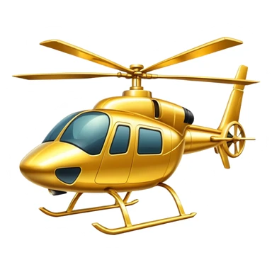 a golden helicopter sticker
